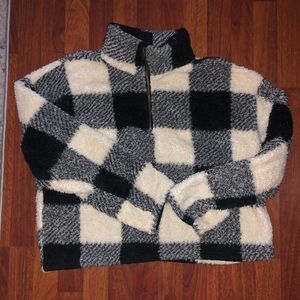 Buffalo plaid double fleece - M